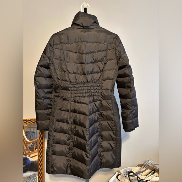 Michael Kors Women's Long‎ Puffer Coat Size small black with gold see pics* - Picture 5 of 16